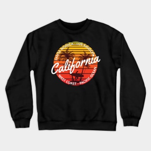 Santa monica Beach los angeles california west coast pacific ocean Crewneck Sweatshirt